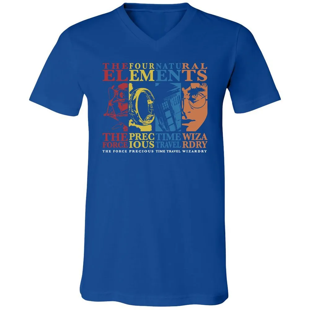 Unisex V-Neck T-Shirt - 197S5HRM - True Royal - 4