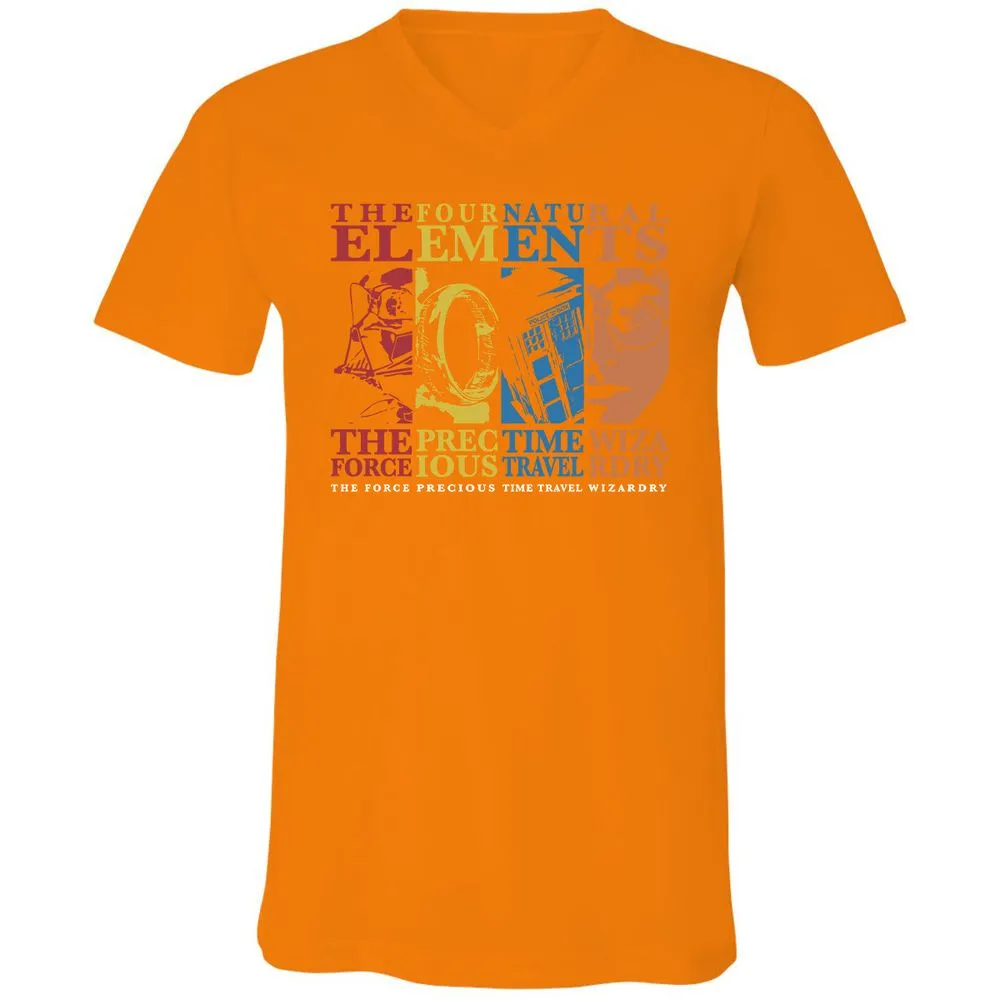 Unisex V-Neck T-Shirt - 197S5HRM - Orange - 11