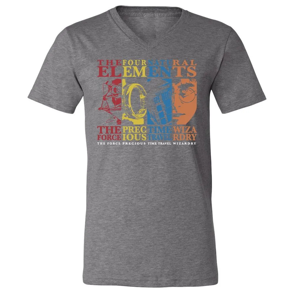 Unisex V-Neck T-Shirt - 197S5HRM - Deep Heather - 13
