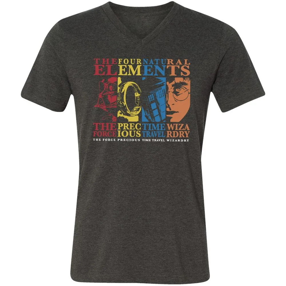Unisex V-Neck T-Shirt - 197S5HRM - Dark Grey Heather - 8