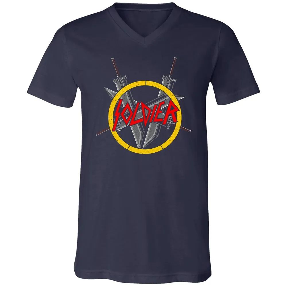 Unisex V-Neck T-Shirt - W4ZU91M4 - Navy - 2