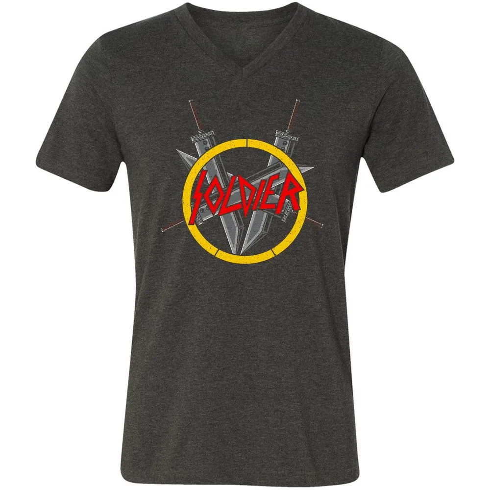 Unisex V-Neck T-Shirt - W4ZU91M4 - Dark Grey Heather - 8