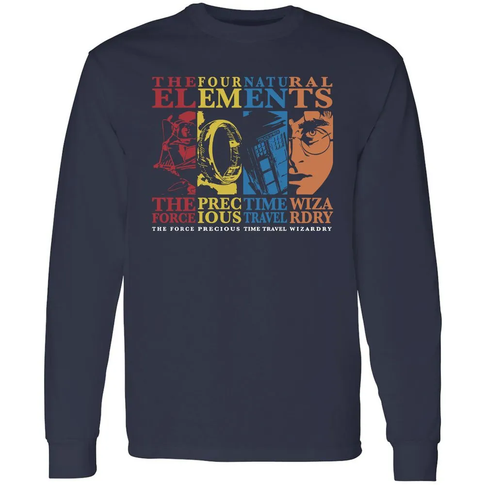 Long Sleeve T-Shirt - AQM21Y8D - Navy - 2