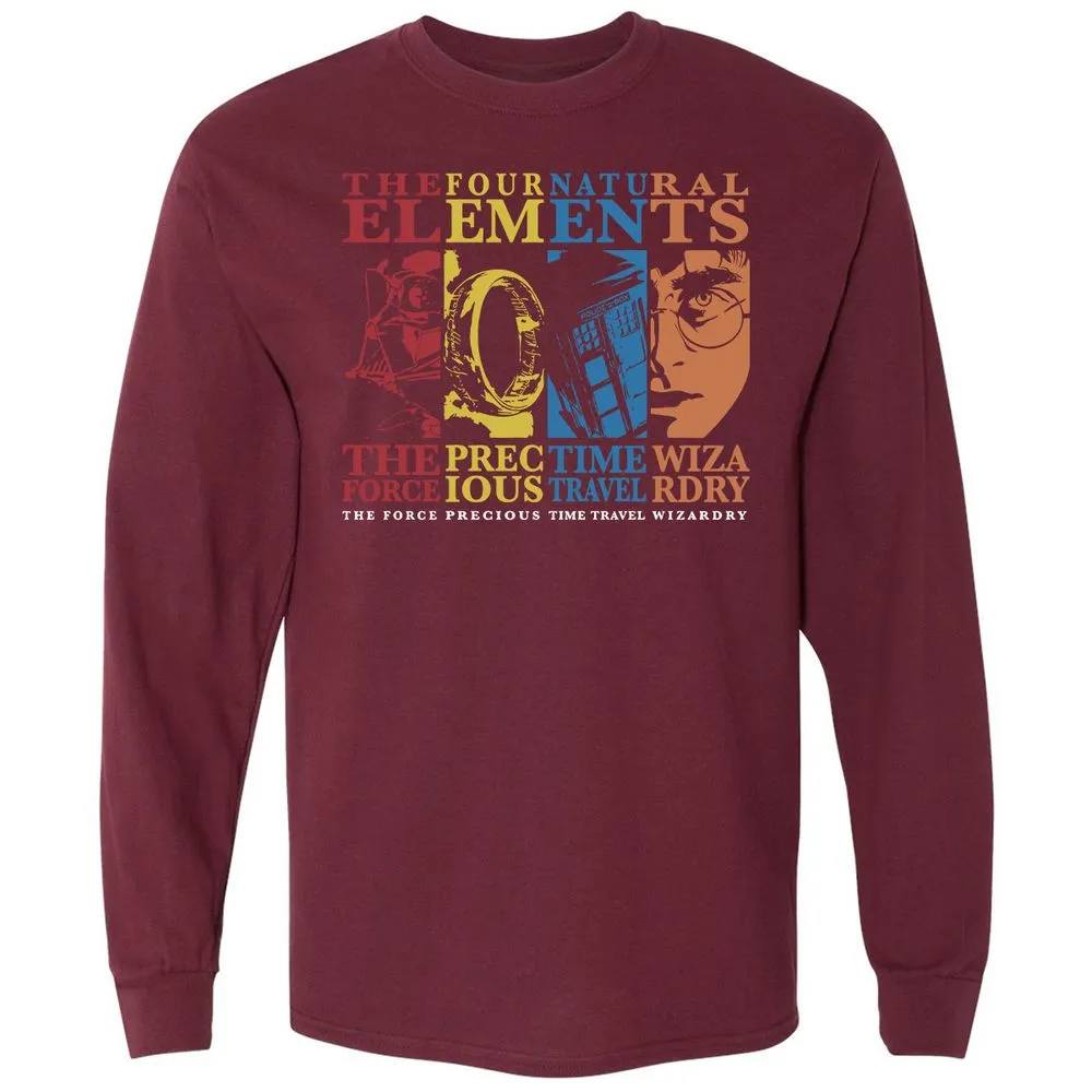 Long Sleeve T-Shirt - AQM21Y8D - Maroon - 11