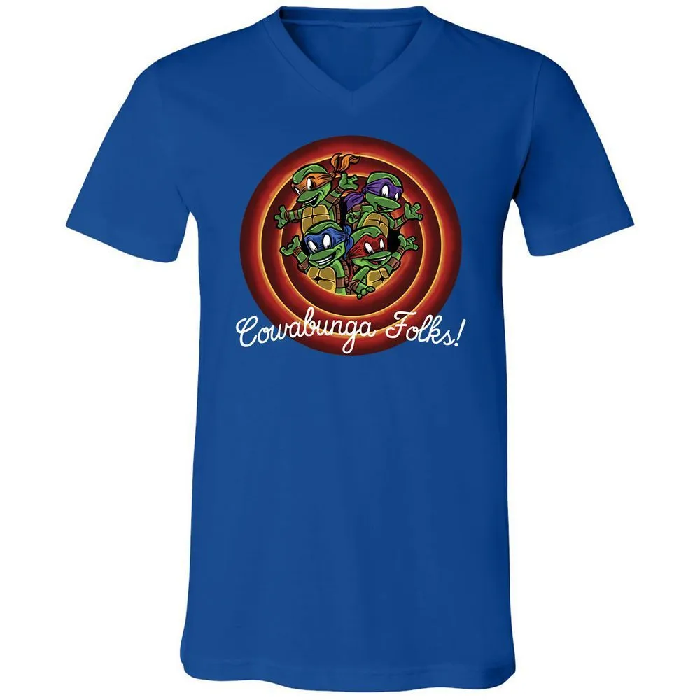 Unisex V-Neck T-Shirt - S8FED825 - True Royal - 4