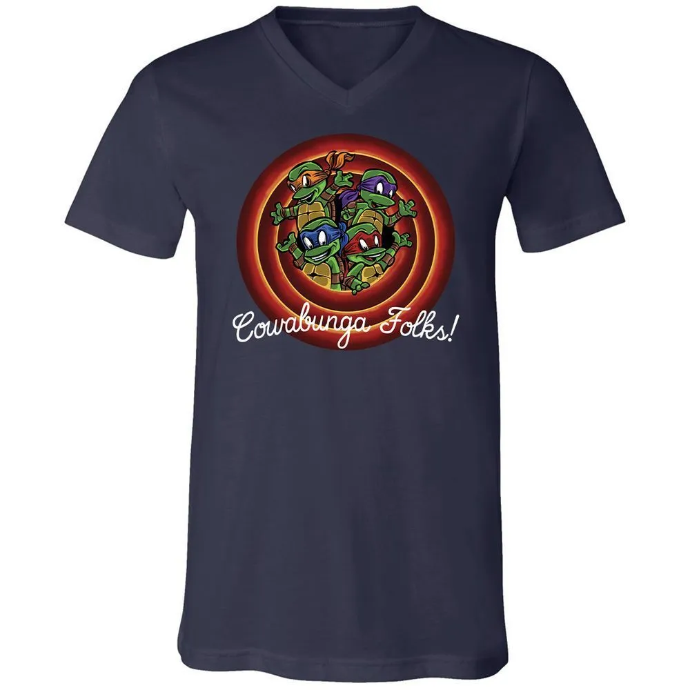 Unisex V-Neck T-Shirt - S8FED825 - Navy - 2