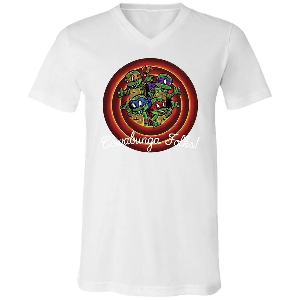 Unisex V-Neck T-Shirt - S8FED825 - White - 5
