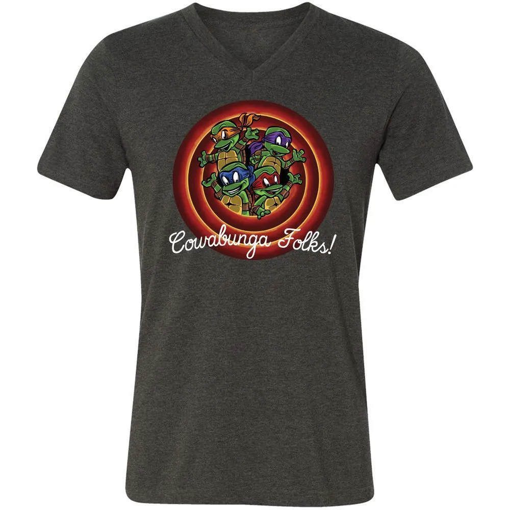 Unisex V-Neck T-Shirt - S8FED825 - Dark Grey Heather - 8