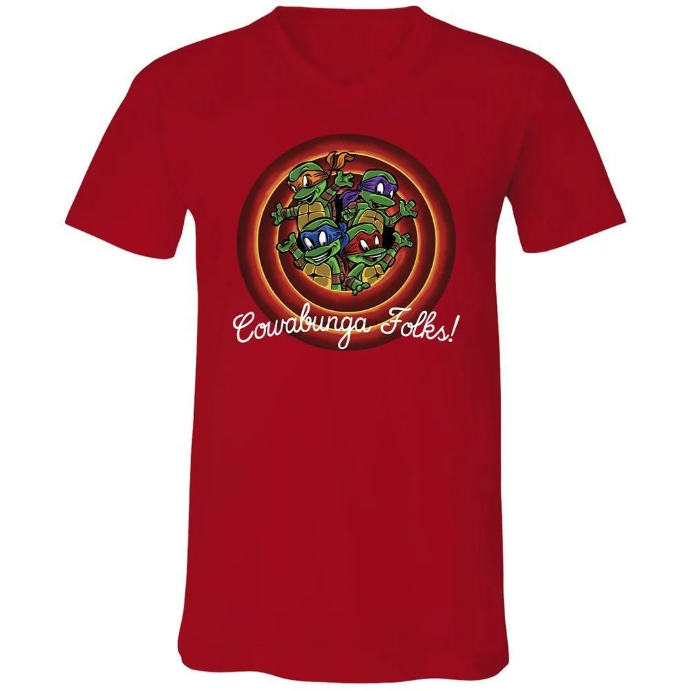 Unisex V-Neck T-Shirt - S8FED825 - Red - 3