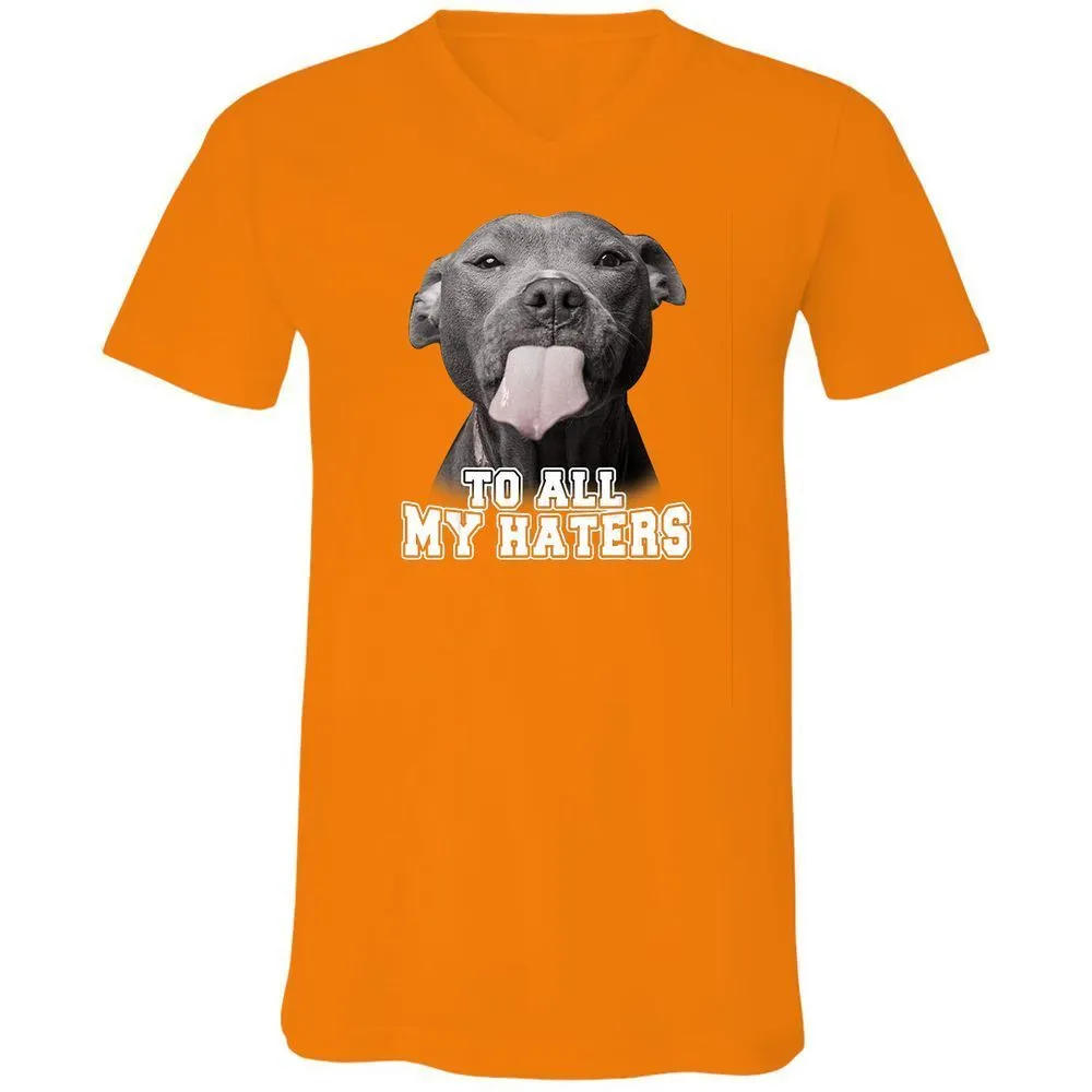 Unisex V-Neck T-Shirt - 3Z36GRAF - Orange - 11
