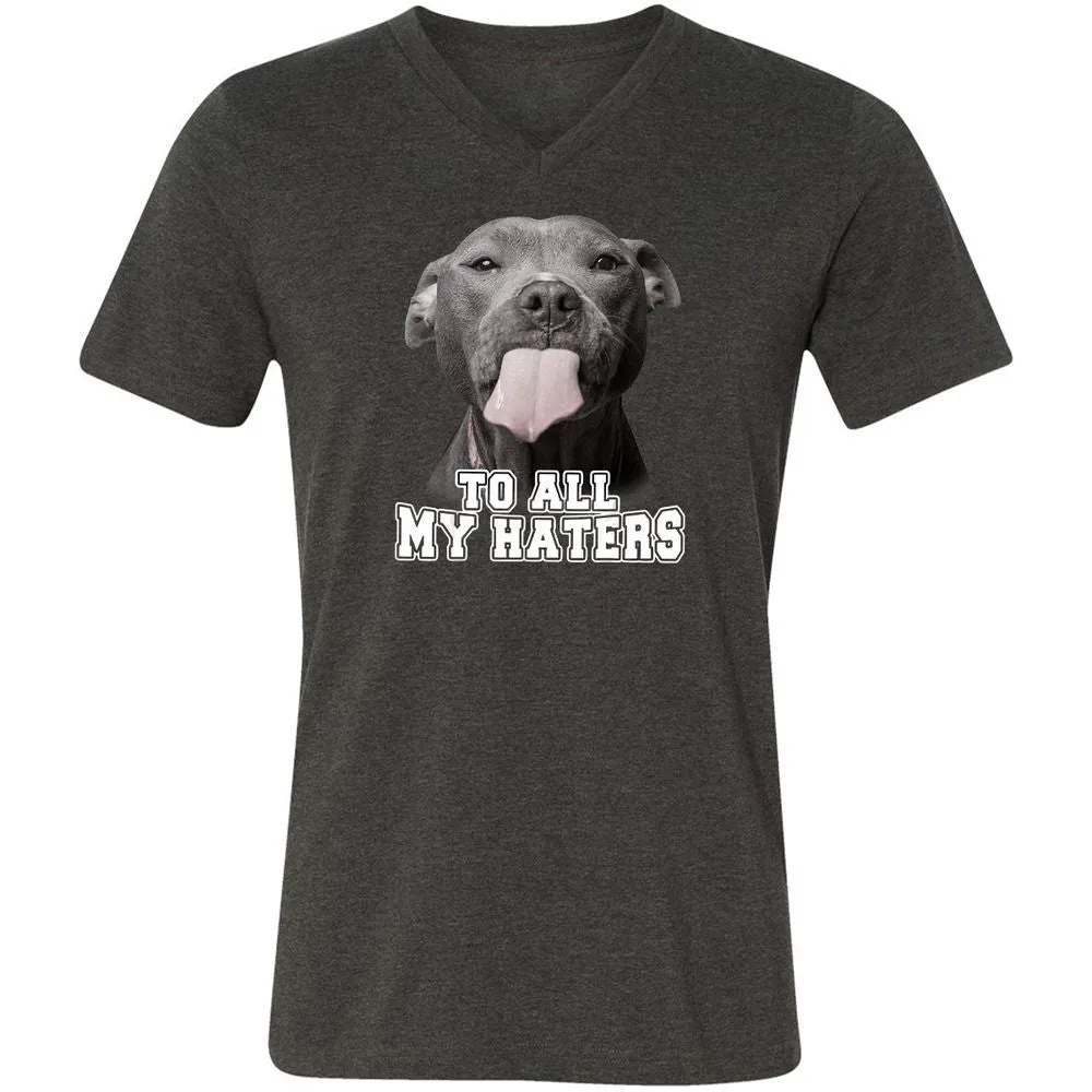 Unisex V-Neck T-Shirt - 3Z36GRAF - Dark Grey Heather - 8