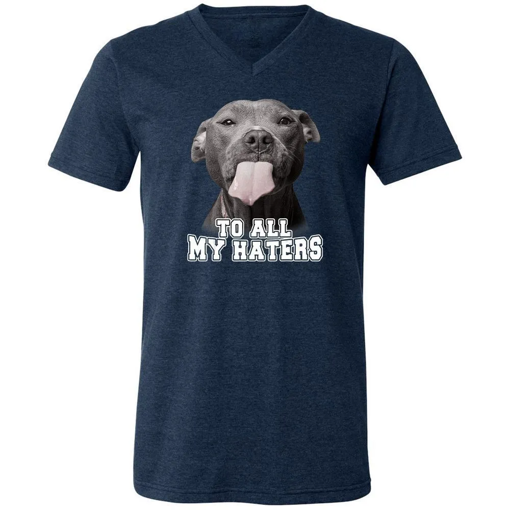Unisex V-Neck T-Shirt - 3Z36GRAF - Heather Navy - 15