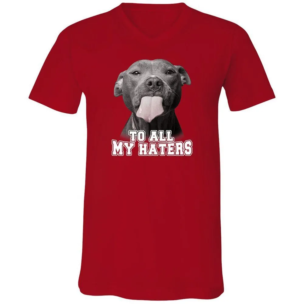 Unisex V-Neck T-Shirt - 3Z36GRAF - Red - 3
