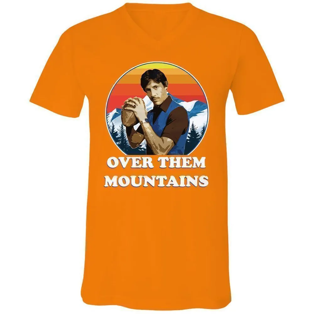 Unisex V-Neck T-Shirt - FXZF48R9 - Orange - 11