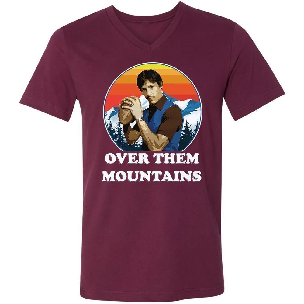 Unisex V-Neck T-Shirt - FXZF48R9 - Maroon - 6