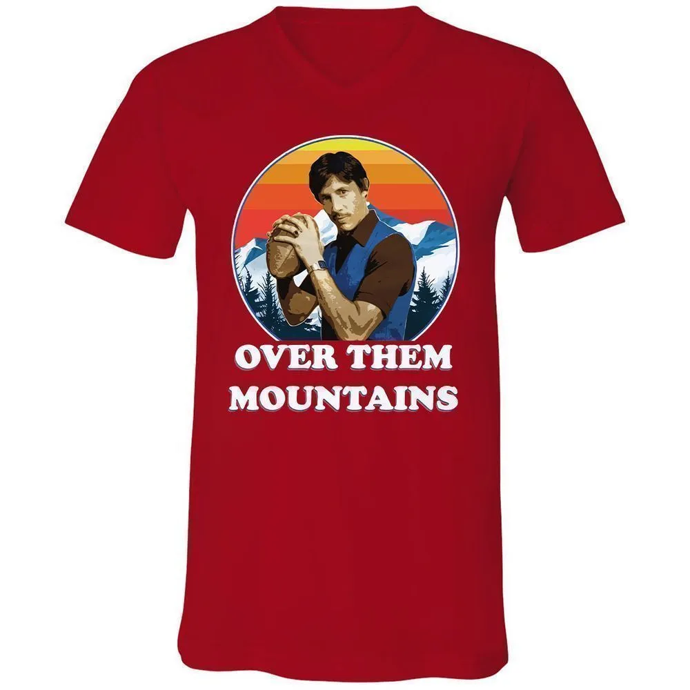 Unisex V-Neck T-Shirt - FXZF48R9 - Red - 3