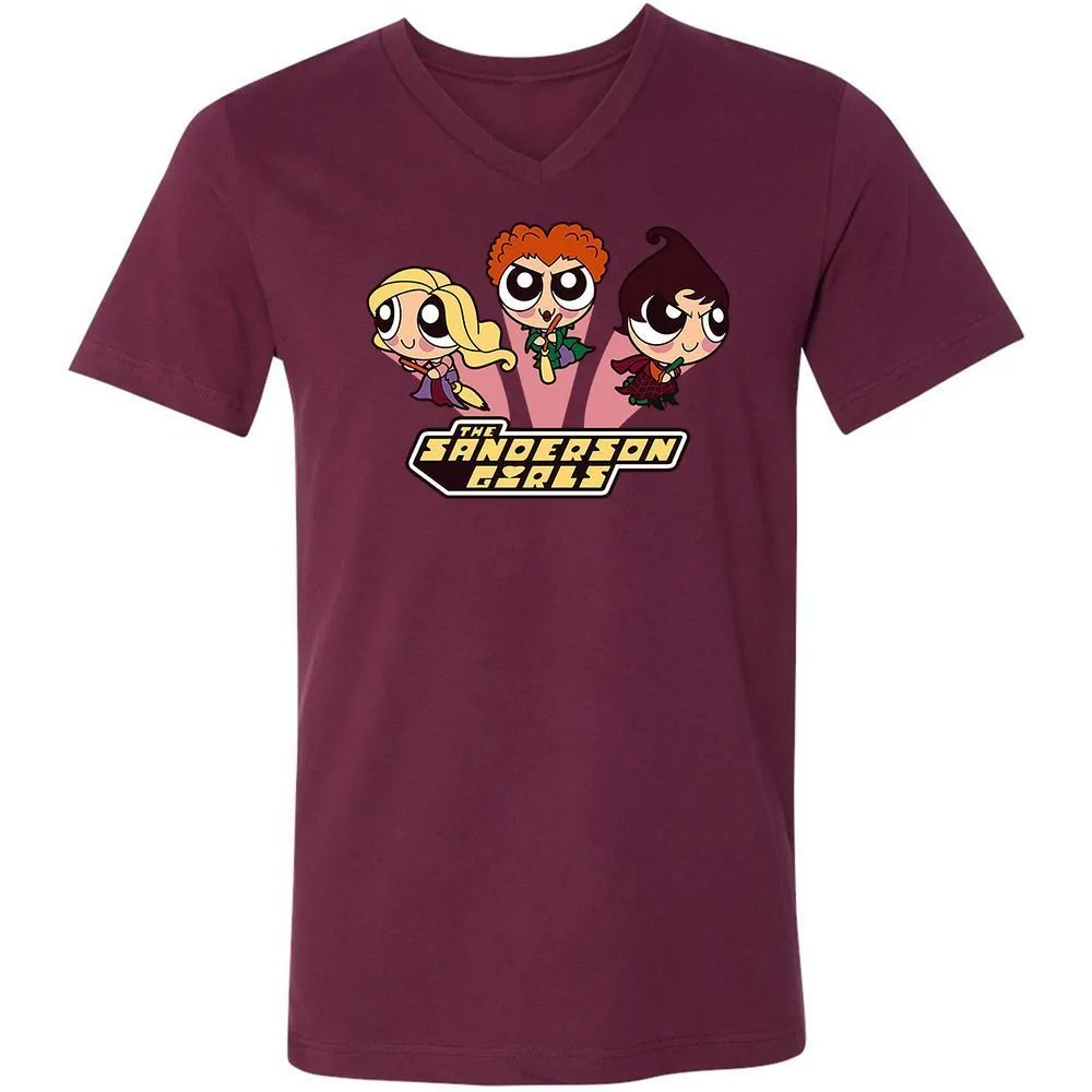 Unisex V-Neck T-Shirt - GZGTFH9X - Maroon - 6