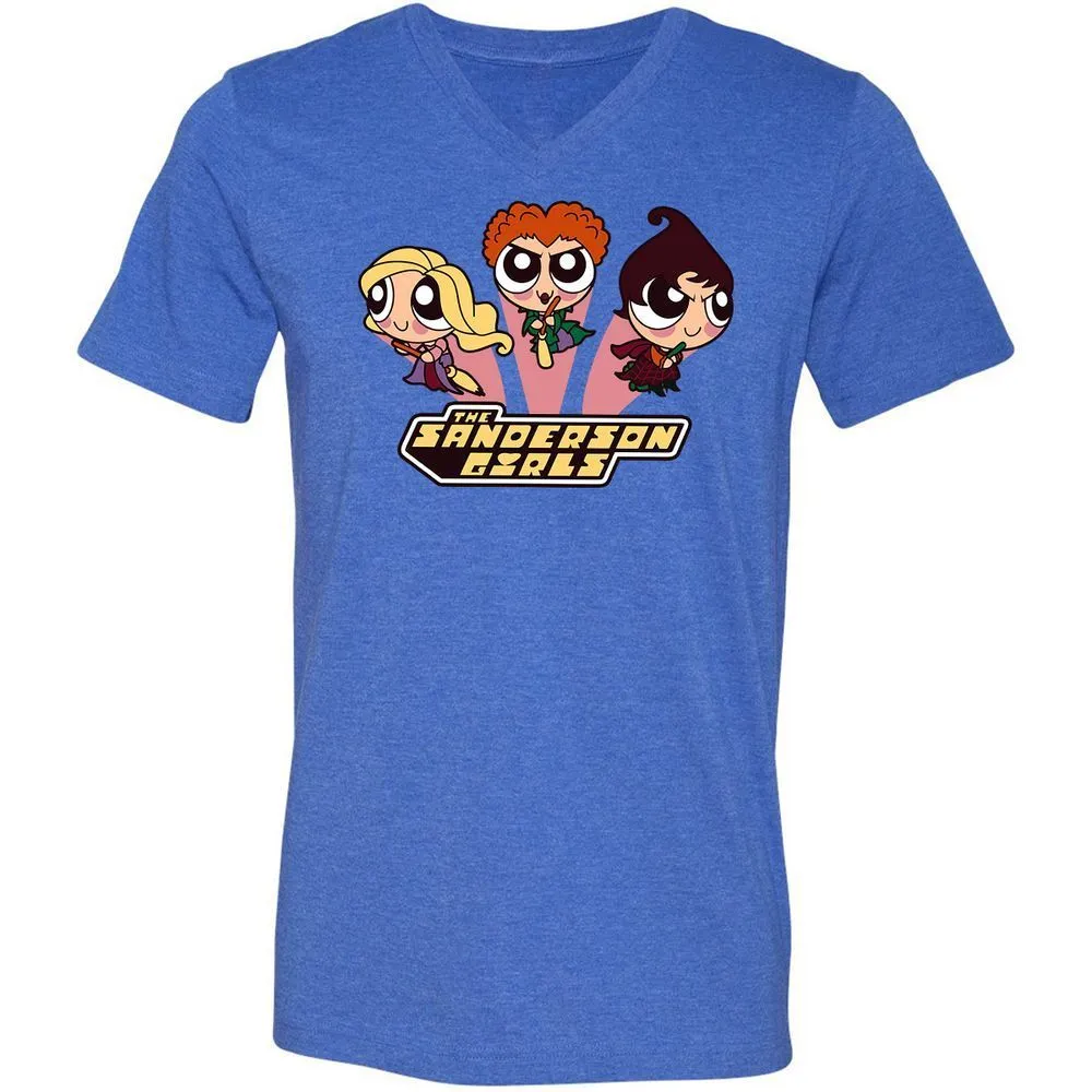 Unisex V-Neck T-Shirt - GZGTFH9X - Heather True Royal - 14
