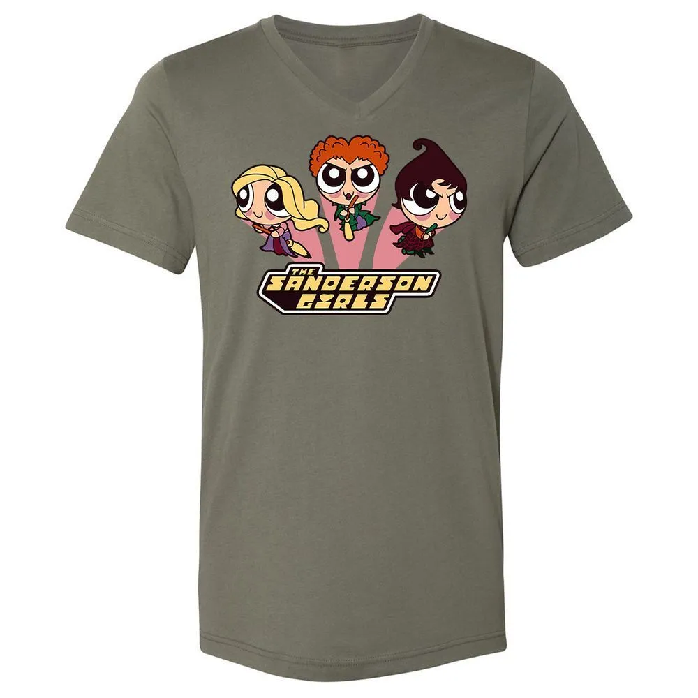 Unisex V-Neck T-Shirt - GZGTFH9X - Military Green - 10