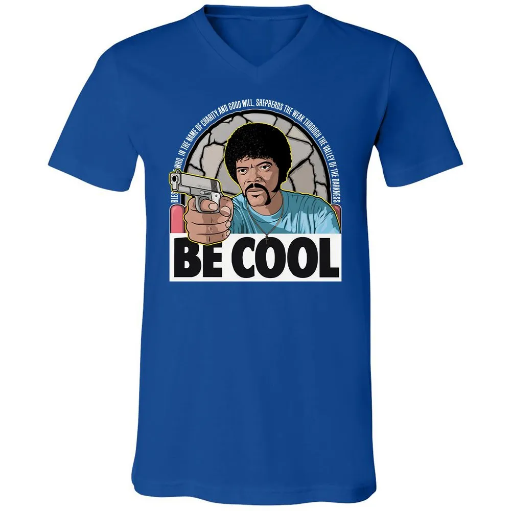 Unisex V-Neck T-Shirt - 2LPKRCMW - True Royal - 4