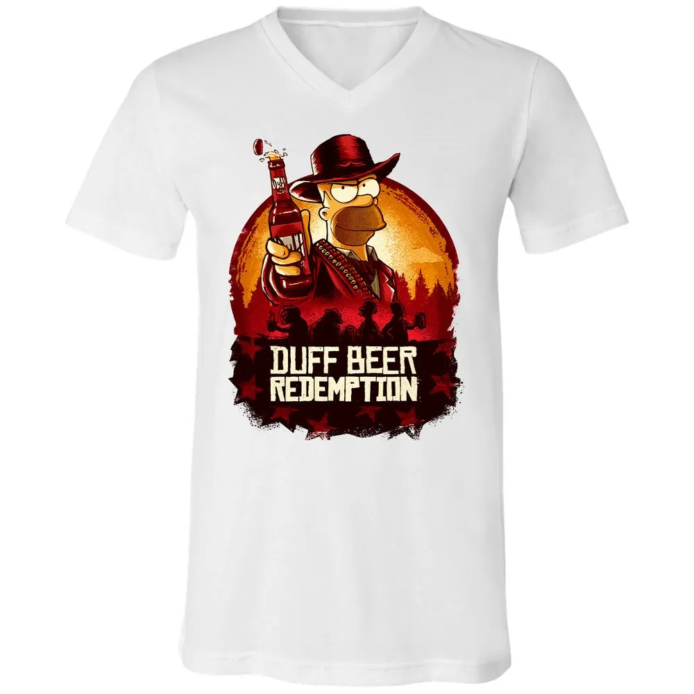 Unisex V-Neck T-Shirt - 3753U7E8 - White - 5
