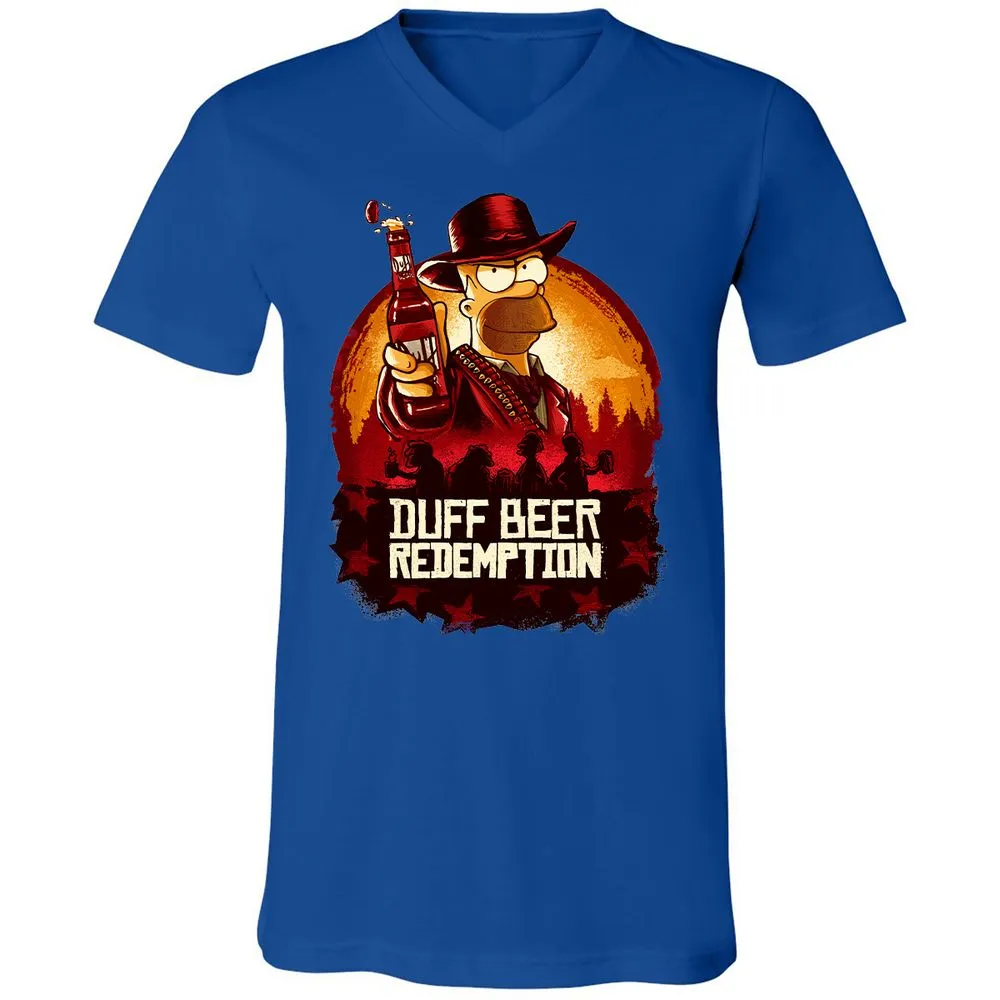 Unisex V-Neck T-Shirt - 3753U7E8 - True Royal - 4
