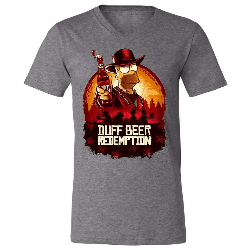 Unisex V-Neck T-Shirt - 3753U7E8 - Deep Heather - 13