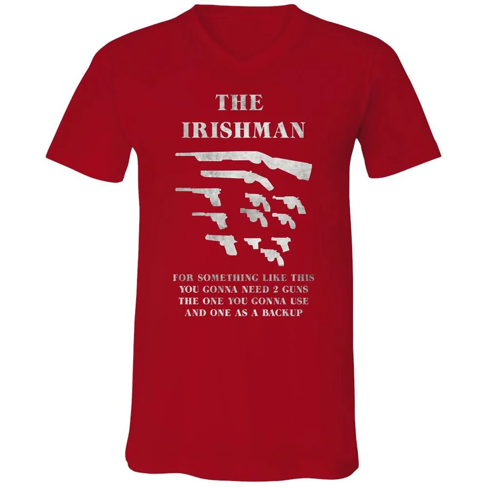 Unisex V-Neck T-Shirt - 3NSSRDYL - Red - 3