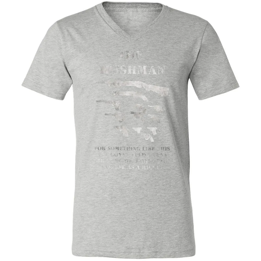 Unisex V-Neck T-Shirt - 3NSSRDYL - Athletic Heather - 7
