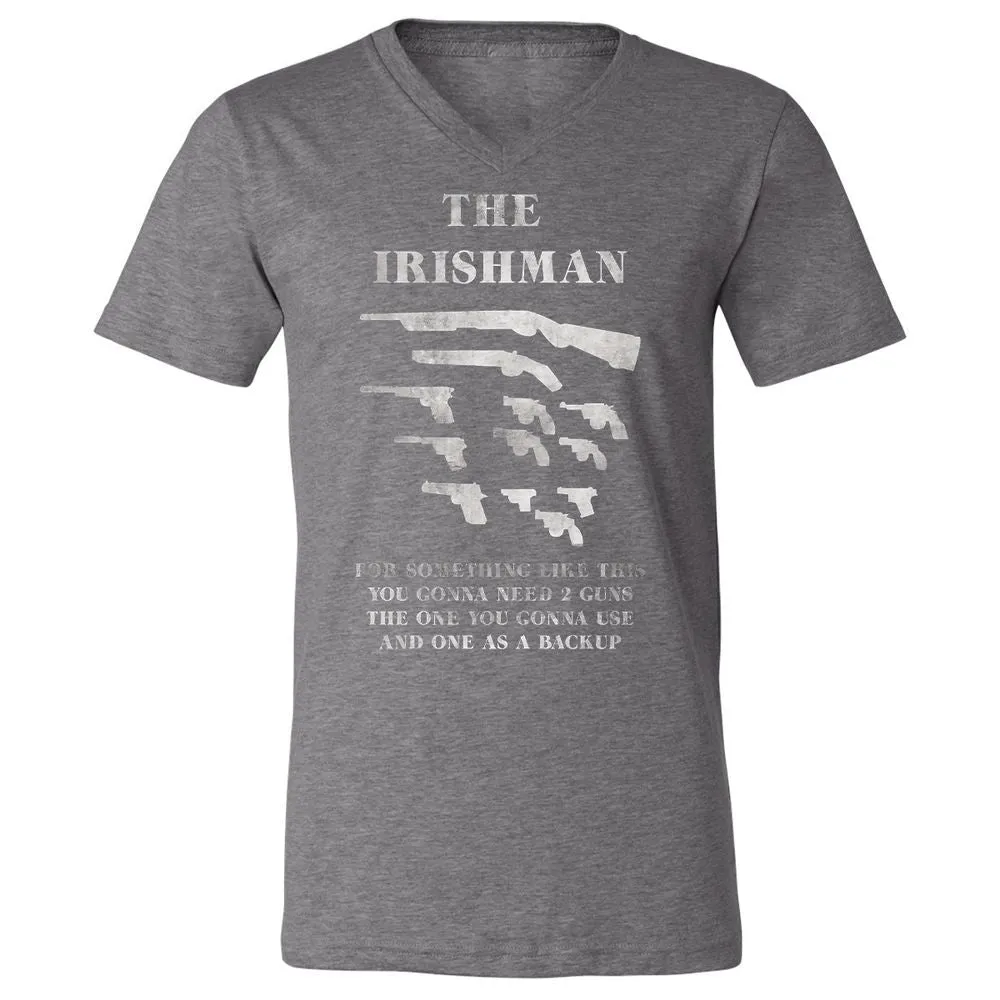 Unisex V-Neck T-Shirt - 3NSSRDYL - Deep Heather - 13