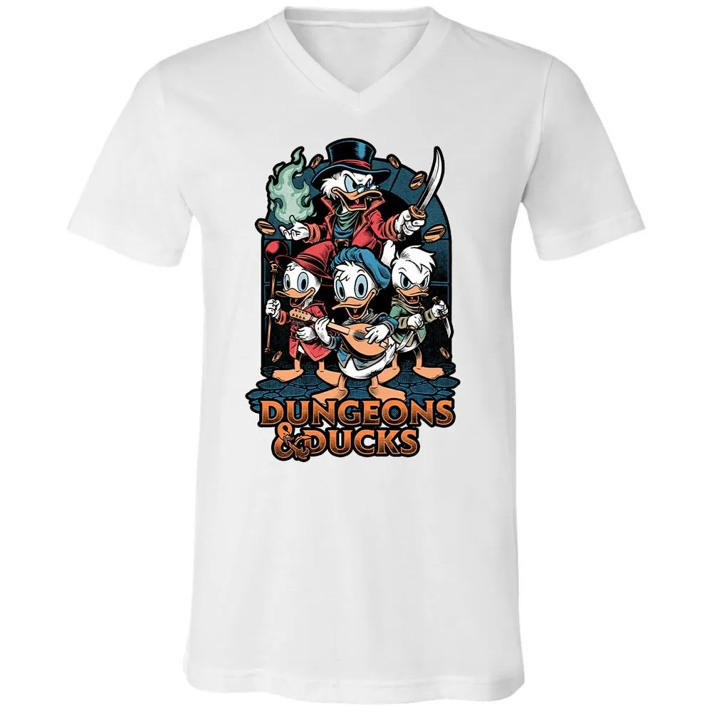 Unisex V-Neck T-Shirt - BSDYLVYT - White - 5