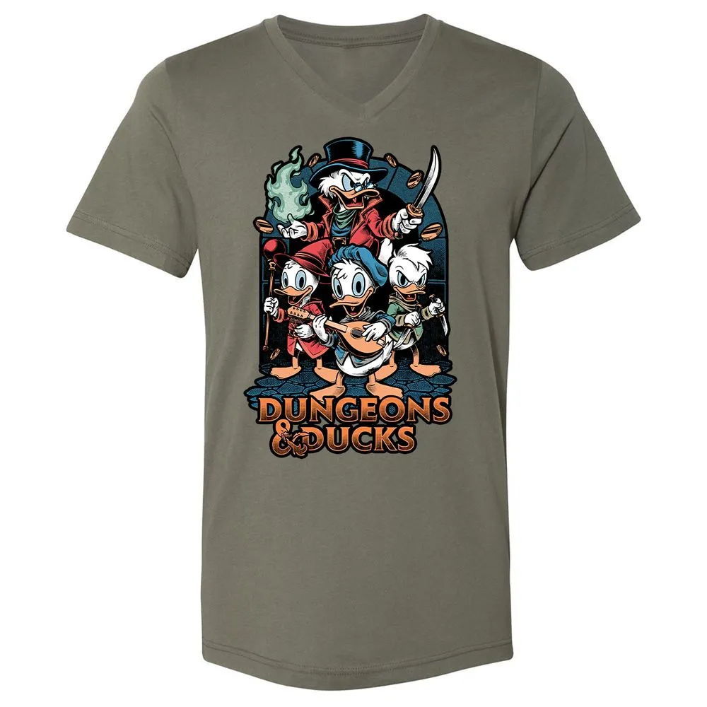 Unisex V-Neck T-Shirt - BSDYLVYT - Military Green - 10