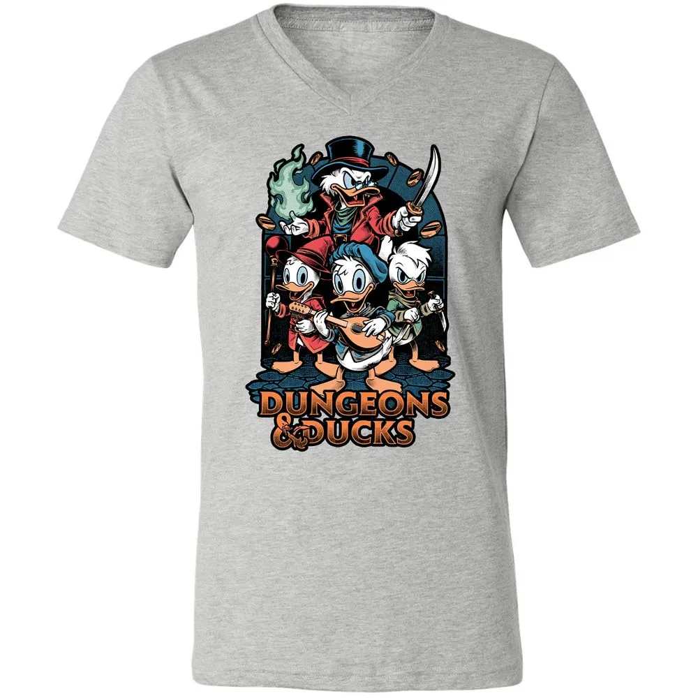 Unisex V-Neck T-Shirt - BSDYLVYT - Athletic Heather - 7