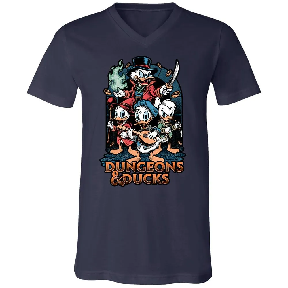 Unisex V-Neck T-Shirt - BSDYLVYT - Navy - 2