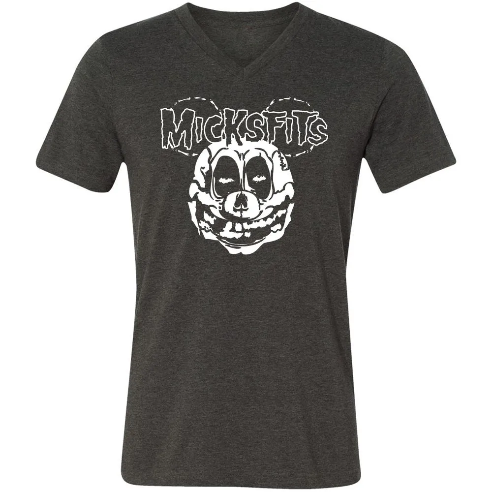 Unisex V-Neck T-Shirt - 1S1WN6DR - Dark Grey Heather - 8