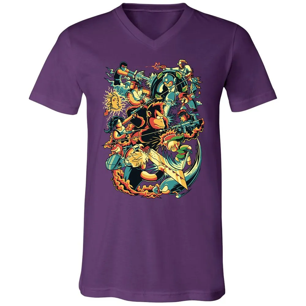 Unisex V-Neck T-Shirt - PV3HVH66 - Team Purple - 9