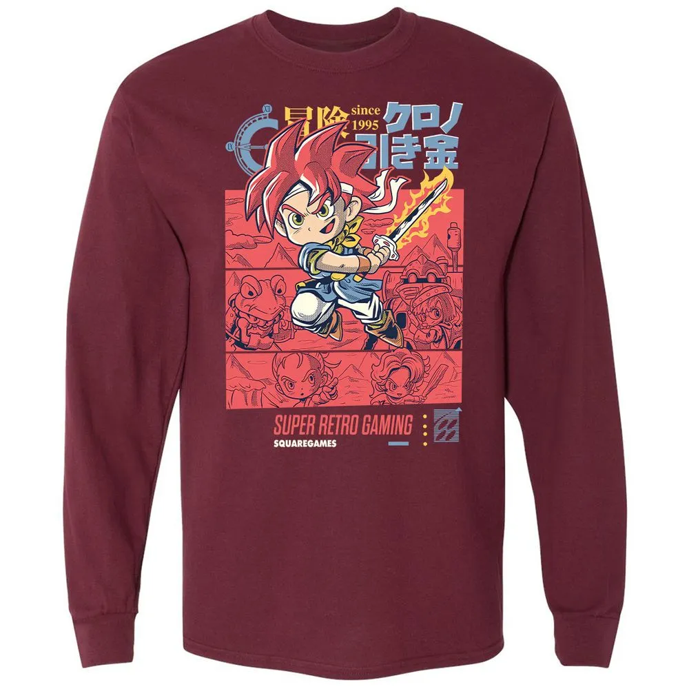 Long Sleeve T-Shirt - 51TUE3CF - Maroon - 11