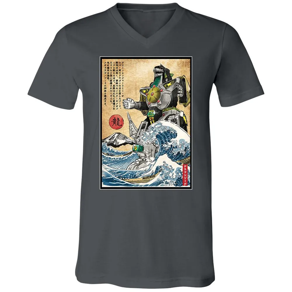 Unisex V-Neck T-Shirt - P74UEXFJ - Asphalt - 12