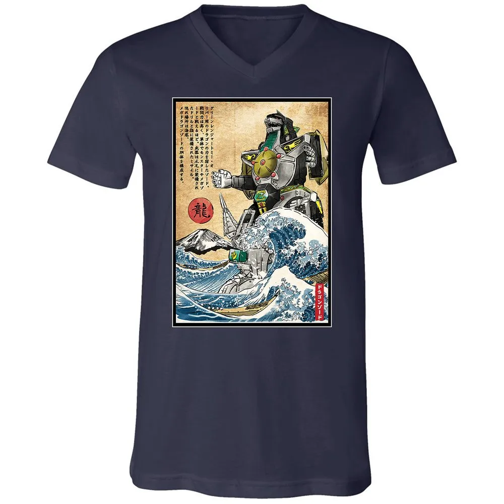 Unisex V-Neck T-Shirt - P74UEXFJ - Navy - 2