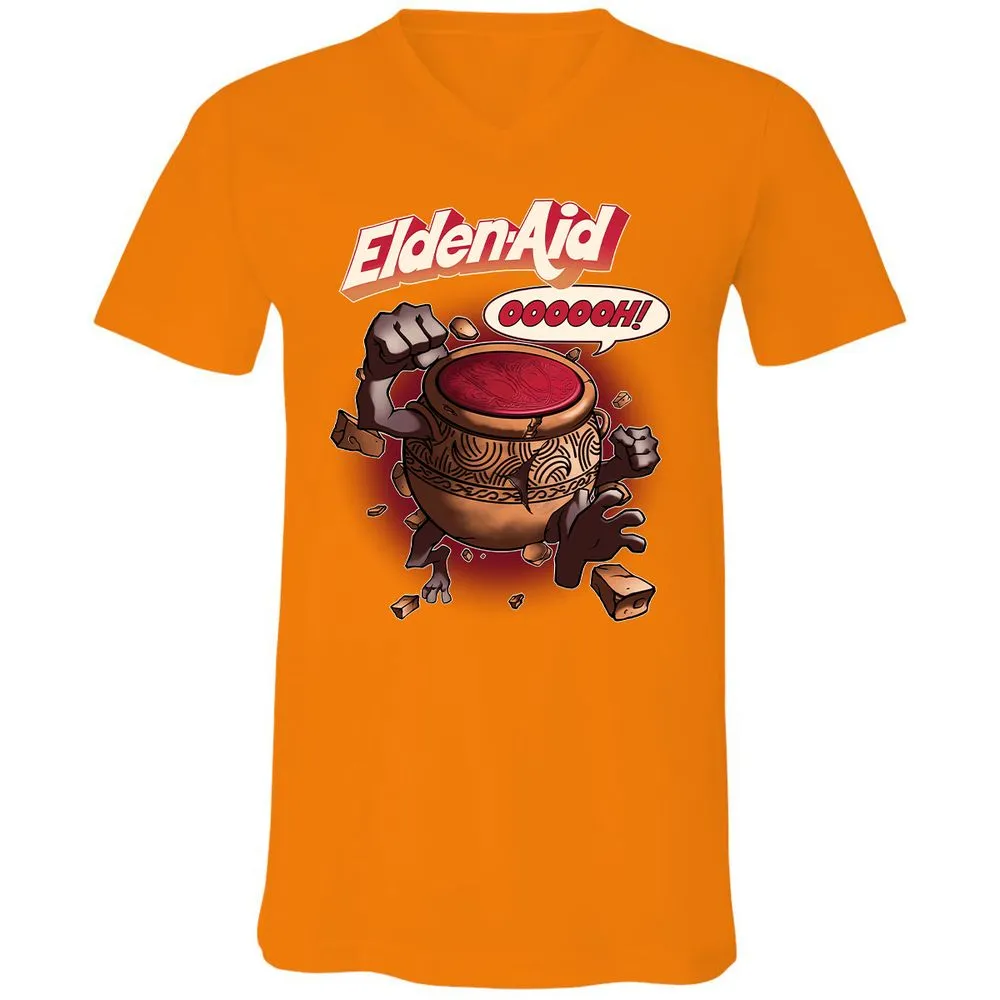 Unisex V-Neck T-Shirt - H6X4GM9E - Orange - 11