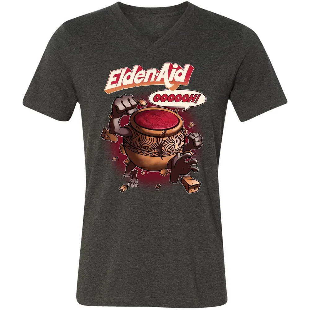 Unisex V-Neck T-Shirt - H6X4GM9E - Dark Grey Heather - 8