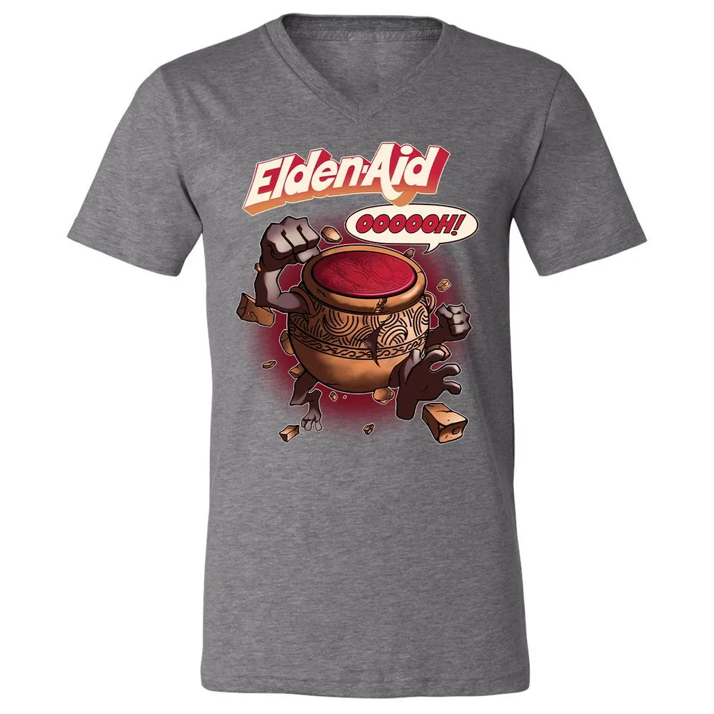 Unisex V-Neck T-Shirt - H6X4GM9E - Deep Heather - 13