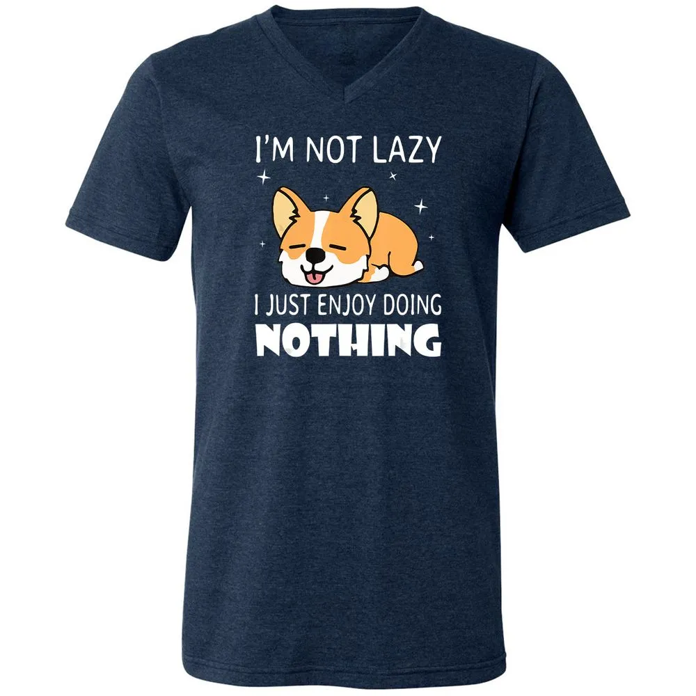Unisex V-Neck T-Shirt - XENE263T - Heather Navy - 15