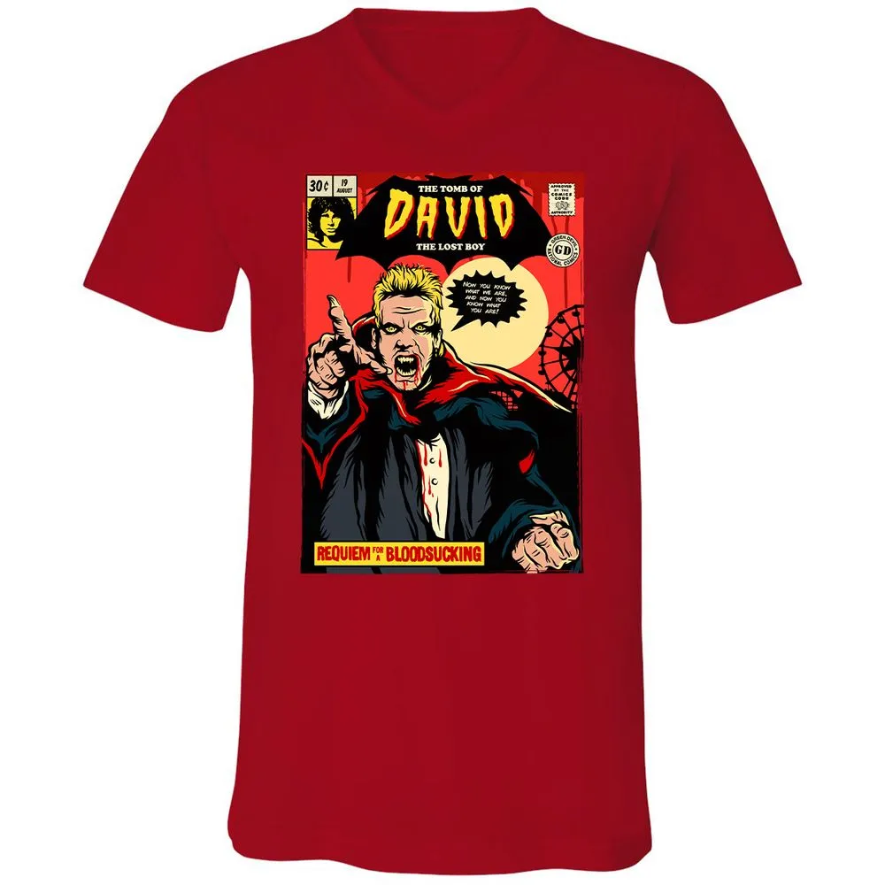 Unisex V-Neck T-Shirt - NTP7C5SC - Red - 3