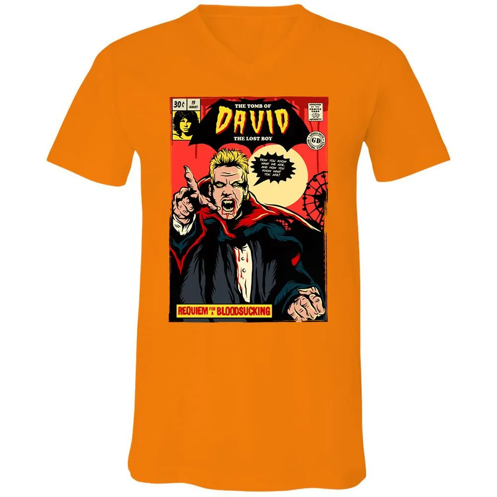 Unisex V-Neck T-Shirt - NTP7C5SC - Orange - 11