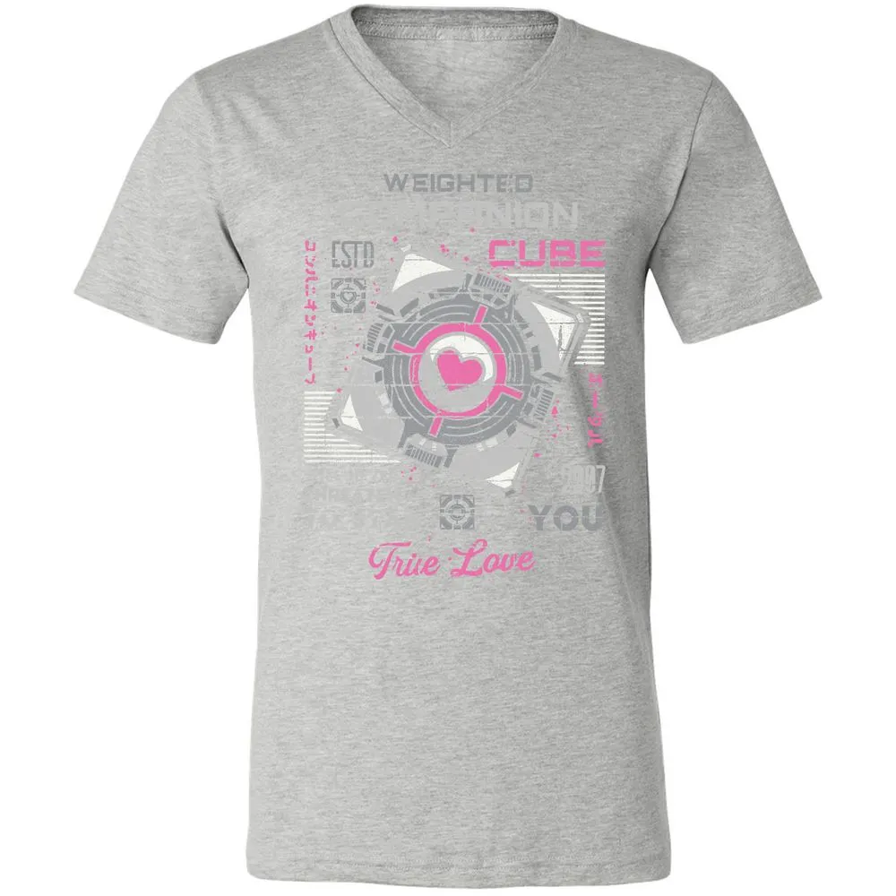 Unisex V-Neck T-Shirt - 7APW6XUH - Athletic Heather - 7