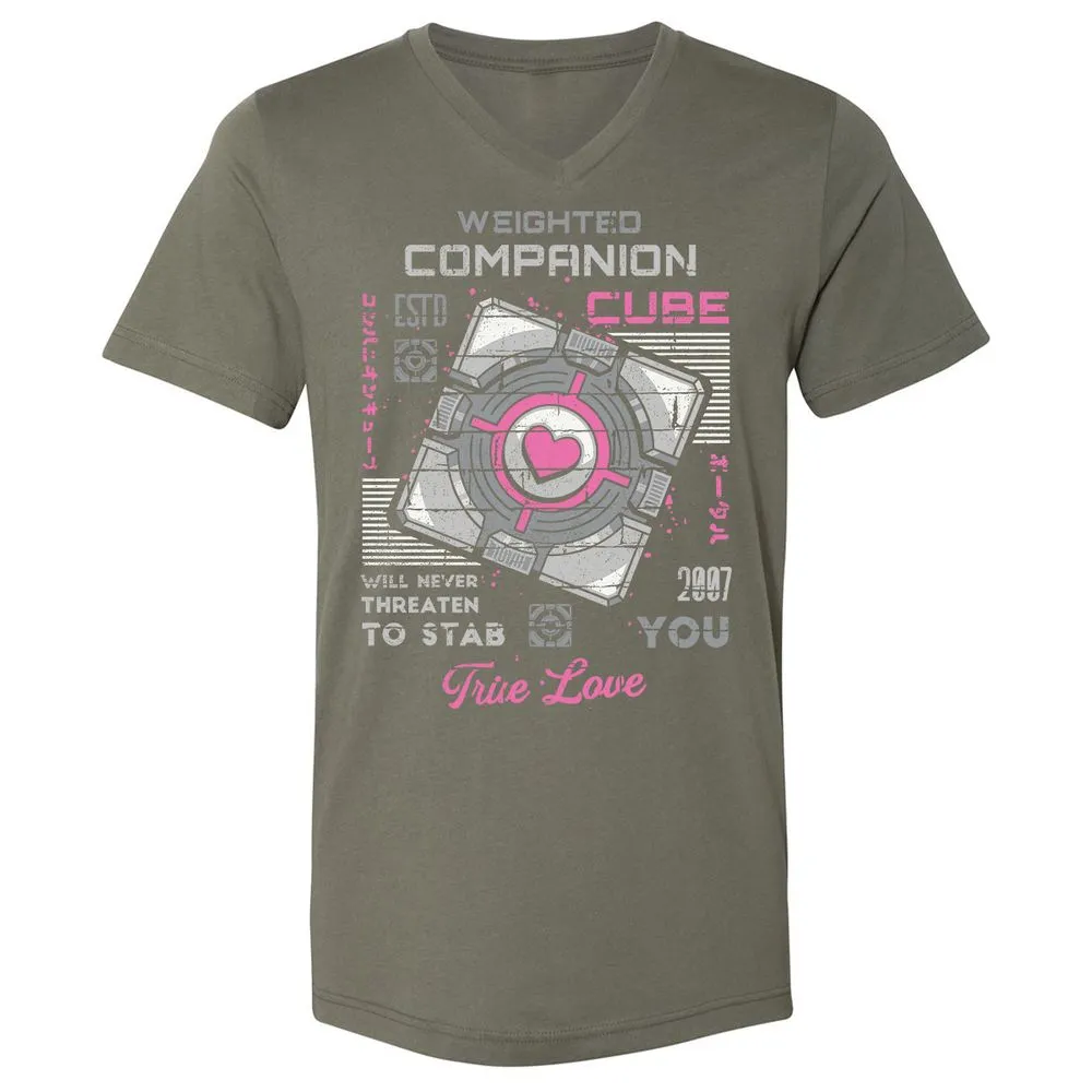 Unisex V-Neck T-Shirt - 7APW6XUH - Military Green - 10