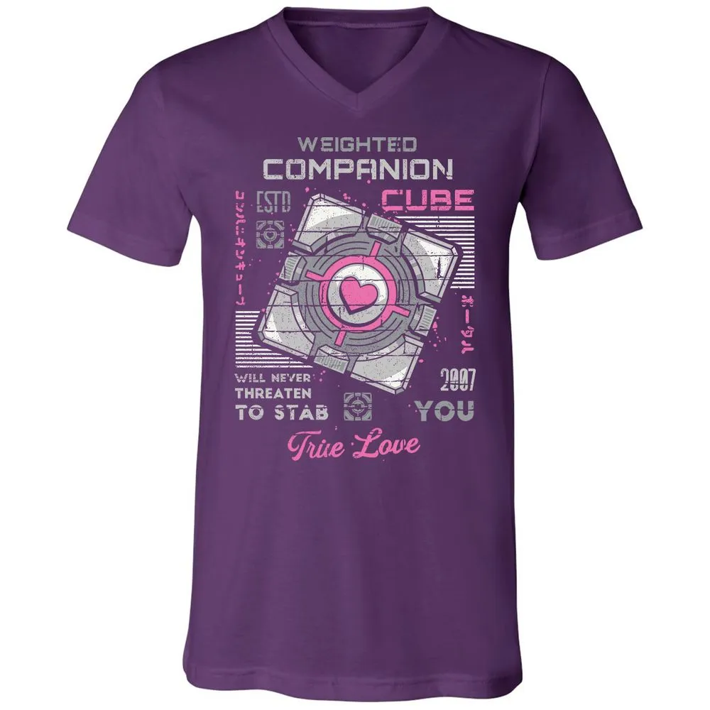 Unisex V-Neck T-Shirt - 7APW6XUH - Team Purple - 9