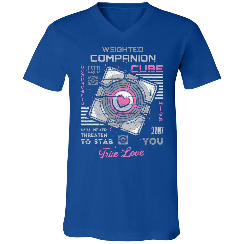Unisex V-Neck T-Shirt - 7APW6XUH - True Royal - 4
