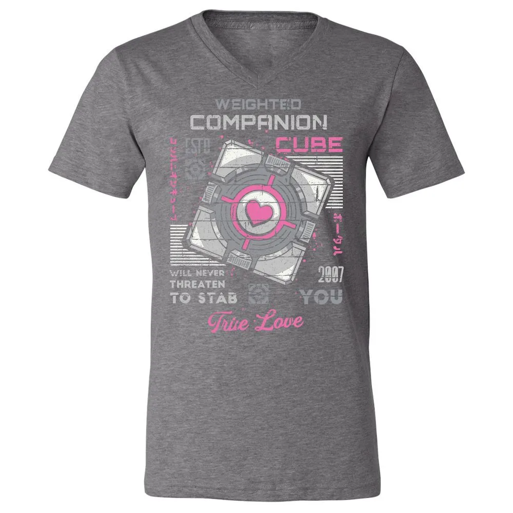 Unisex V-Neck T-Shirt - 7APW6XUH - Deep Heather - 13